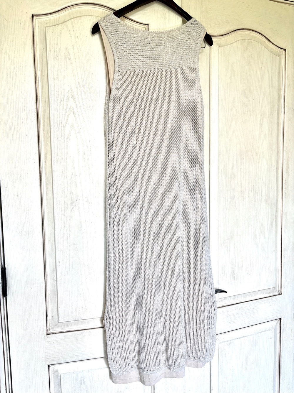 Sleeveless Knit Maxi Dress in Light Taupe - Minimalist Summer Style